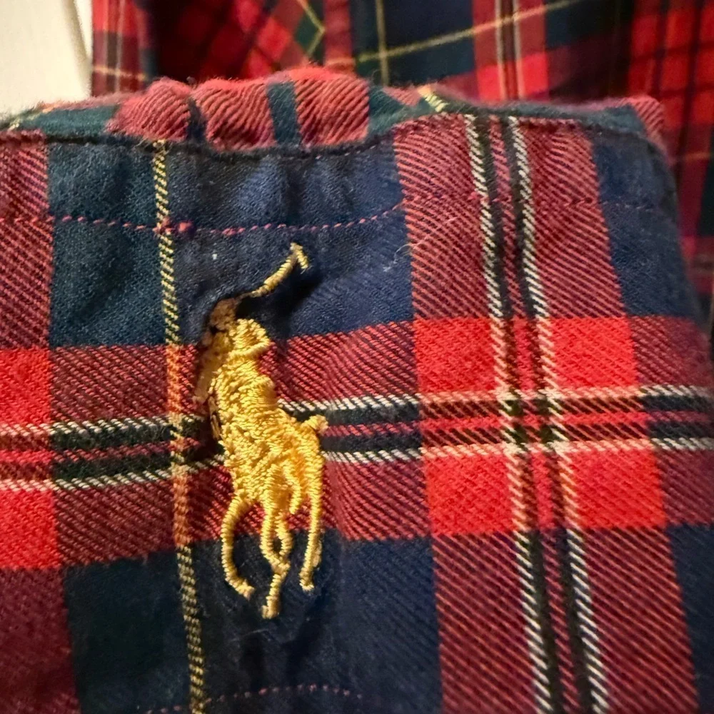 Ralph Lauren Wool Blend Tartan Plaid Button Down Shirt